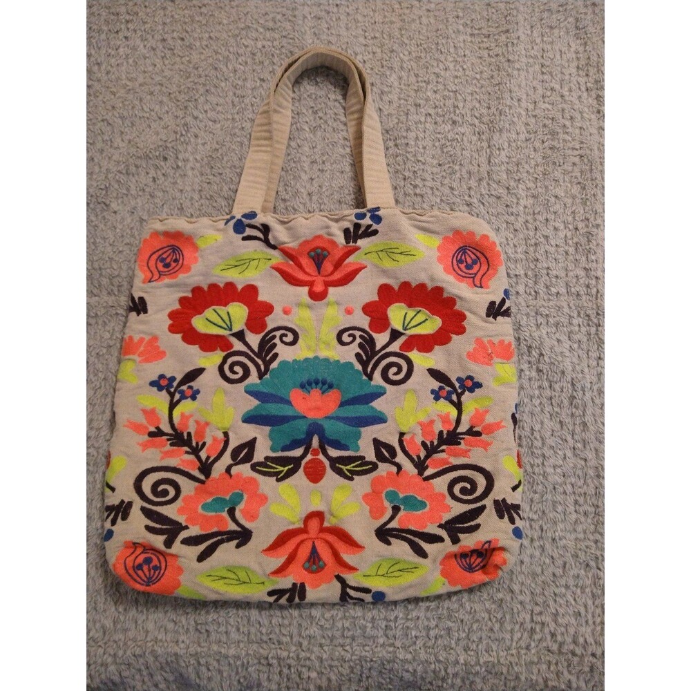 Merona Embroidered beach Shoulder Bag  multicolored  Boho Summer
